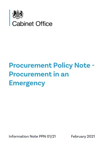 Procurement in an emergency