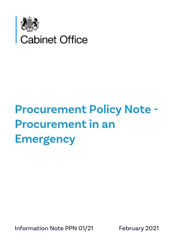 Procurement in an emergency