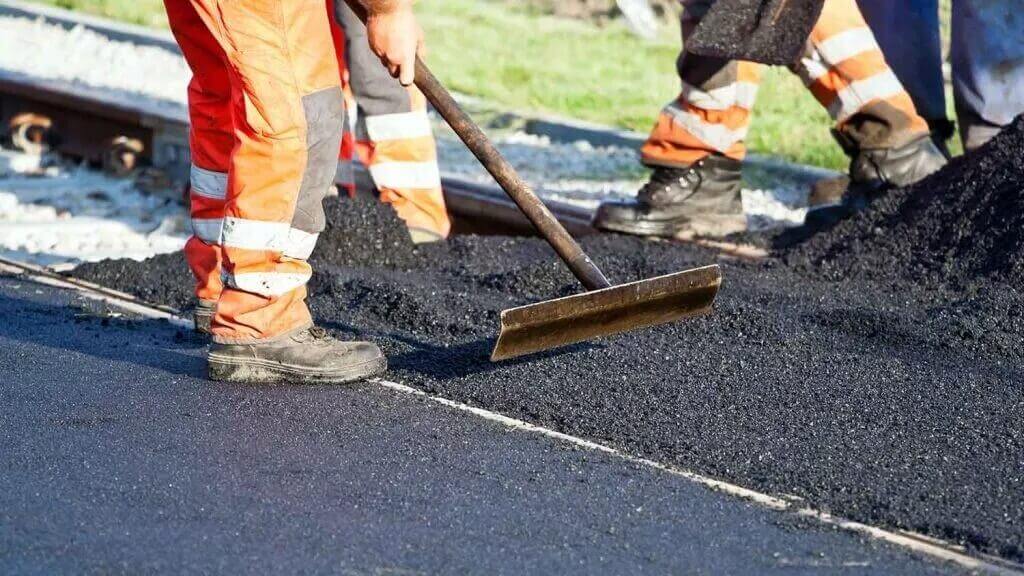 A road being re-tarmaced