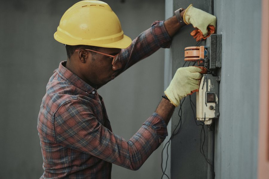 A person carrying out repairs